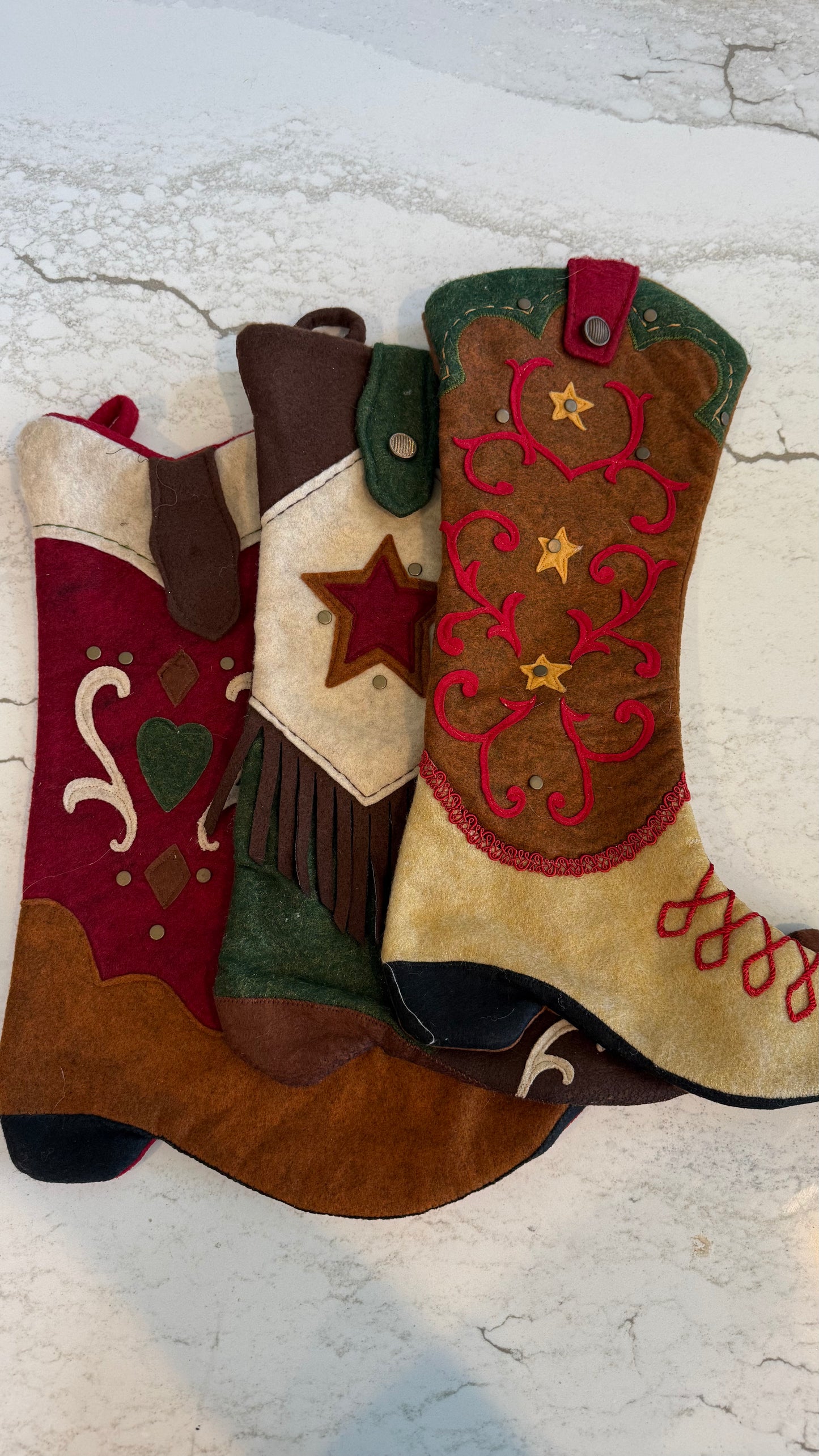 Cowboy boot Christmas stockings