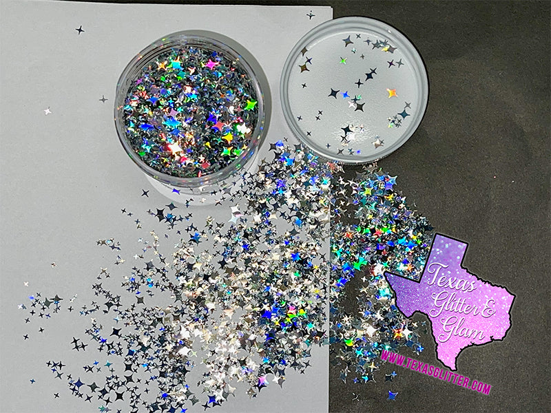 Silver 4-Point Star Mix