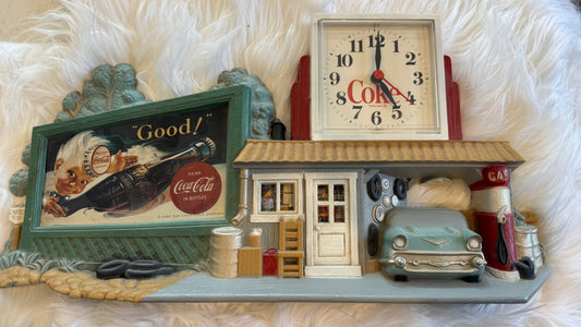 Vintage 1993 Coca-Cola “Martin’s Garage” Wall Clock – 1957 Chevy